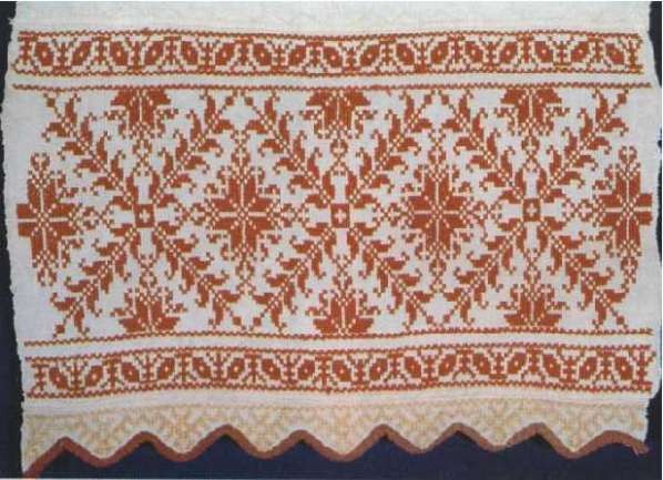 Русский орнамент 049 Орнамент для вышивки крестом одноцветный. Русские народные орнаменты.