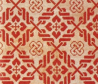 Русский орнамент 056 Орнамент для вышивки крестом одноцветный. Русские народные орнаменты.