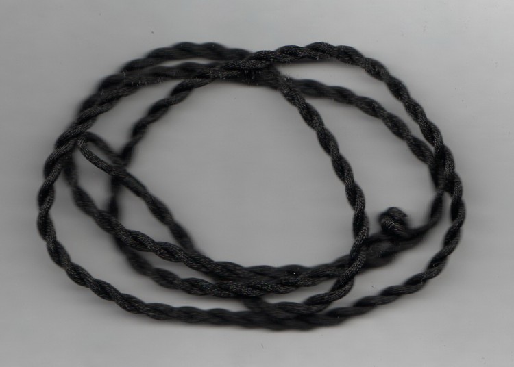 Гайтан 2.0-65 Текстиль, цвет - чёрный, диаметр 2 мм, длина 65 см