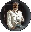 значок &quot;И.В.Сталин&quot; Цв. пласт., D 40 мм.
Пластиковый значок с изображением И.В.Сталина.
