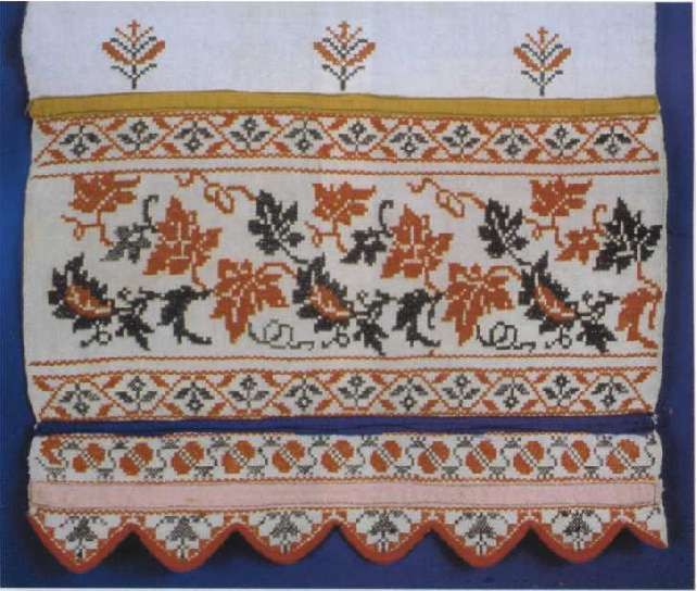Русский орнамент 045 Орнамент для вышивки крестом двухцветный. Русские народные орнаменты.