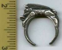 перстень с вепрем серебряный